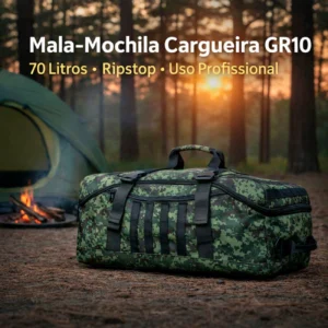 Mala Mochila Cargueira GR10 Safo 70L – Alta Capacidade e Versatilidade | Equipamento Completo para Revenda