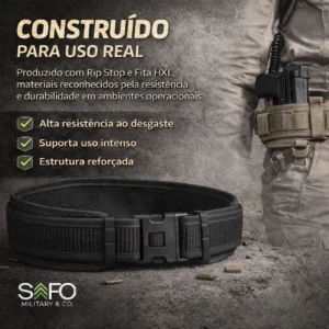 Cinto NA Tático Fecho de 3 Pontas com Protetor Lombar – Equipamento Funcional para Revenda | Segmento Tático e Operacional