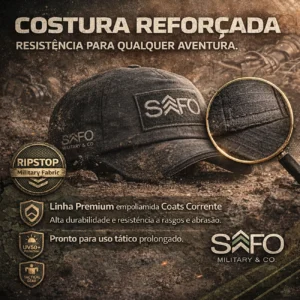 Boné Tático Safo M-1 com Velcro – Resistência e Versatilidade para Revenda | Segmento Tático e Outdoor