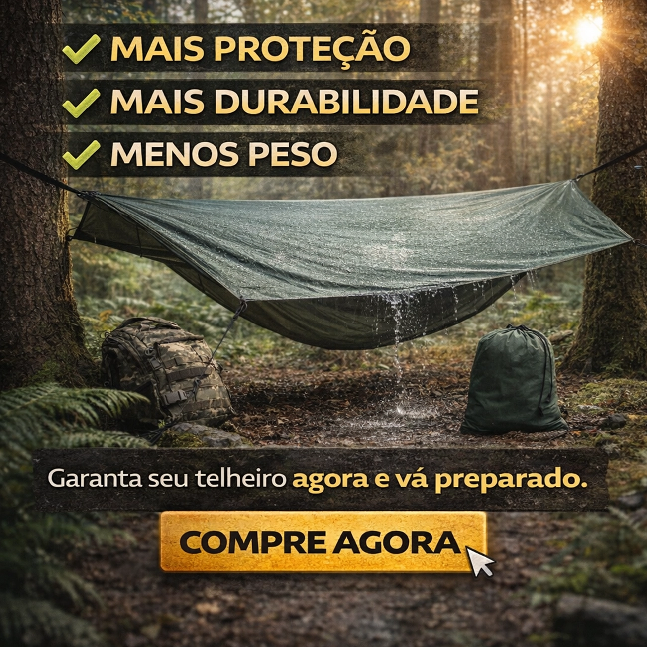 Teto para Rede Camping Safo – Proteção Leve e Prática | Produto Complementar para Revenda - Imagem 10