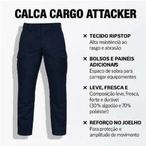 Calça Cargo Tática Attacker Safo – Resistência e Funcionalidade | Produto para Revenda