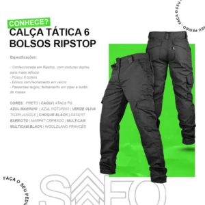 Calça Cargo Tática Attacker Safo – Resistência e Funcionalidade | Produto para Revenda