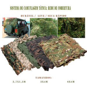 Camuflagem 3D Safo 2,7x1,5m – Leve, Versátil e Funcional | Produto para Revenda Tática e Outdoor