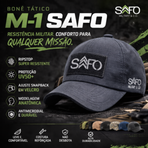 Boné Tático Safo M-2 com Velcro – Resistência e Versatilidade para Revenda | Segmento Tático e Outdoor