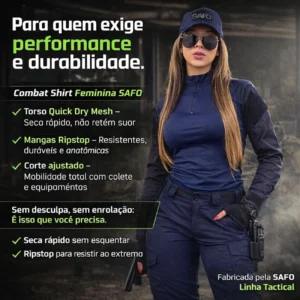 Camisa Combat Tshirt Feminina Manga Longa