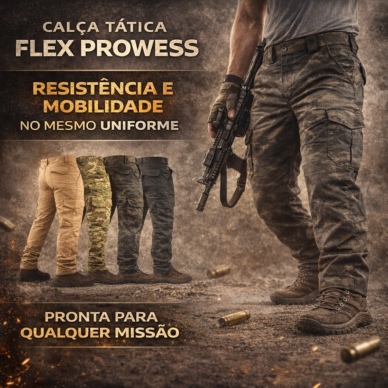 Calça Cargo Tática Flex Prowess – Mobilidade, Resistência e Funcionalidade | Produto Técnico para Revenda