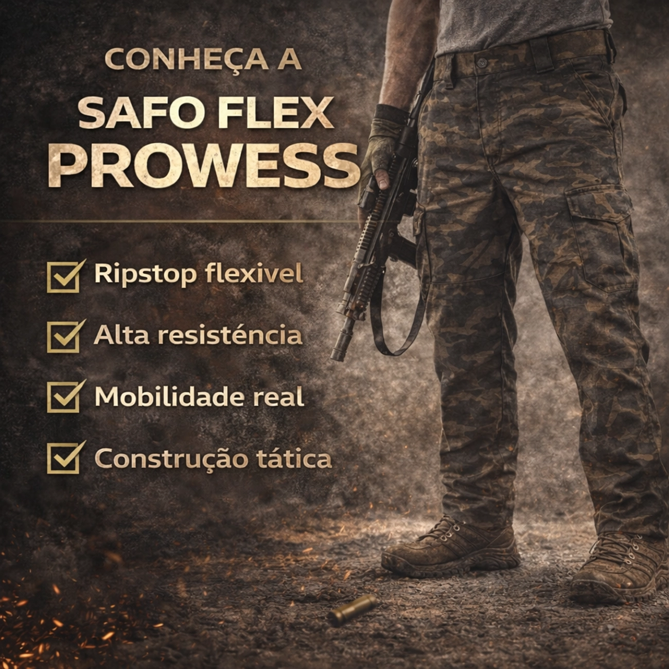 Calça Cargo Tática Flex Prowess – Mobilidade, Resistência e Funcionalidade | Produto Técnico para Revenda - Imagem 3