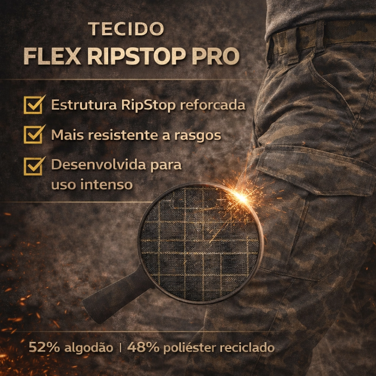 Calça Cargo Tática Flex Prowess – Mobilidade, Resistência e Funcionalidade | Produto Técnico para Revenda - Imagem 4