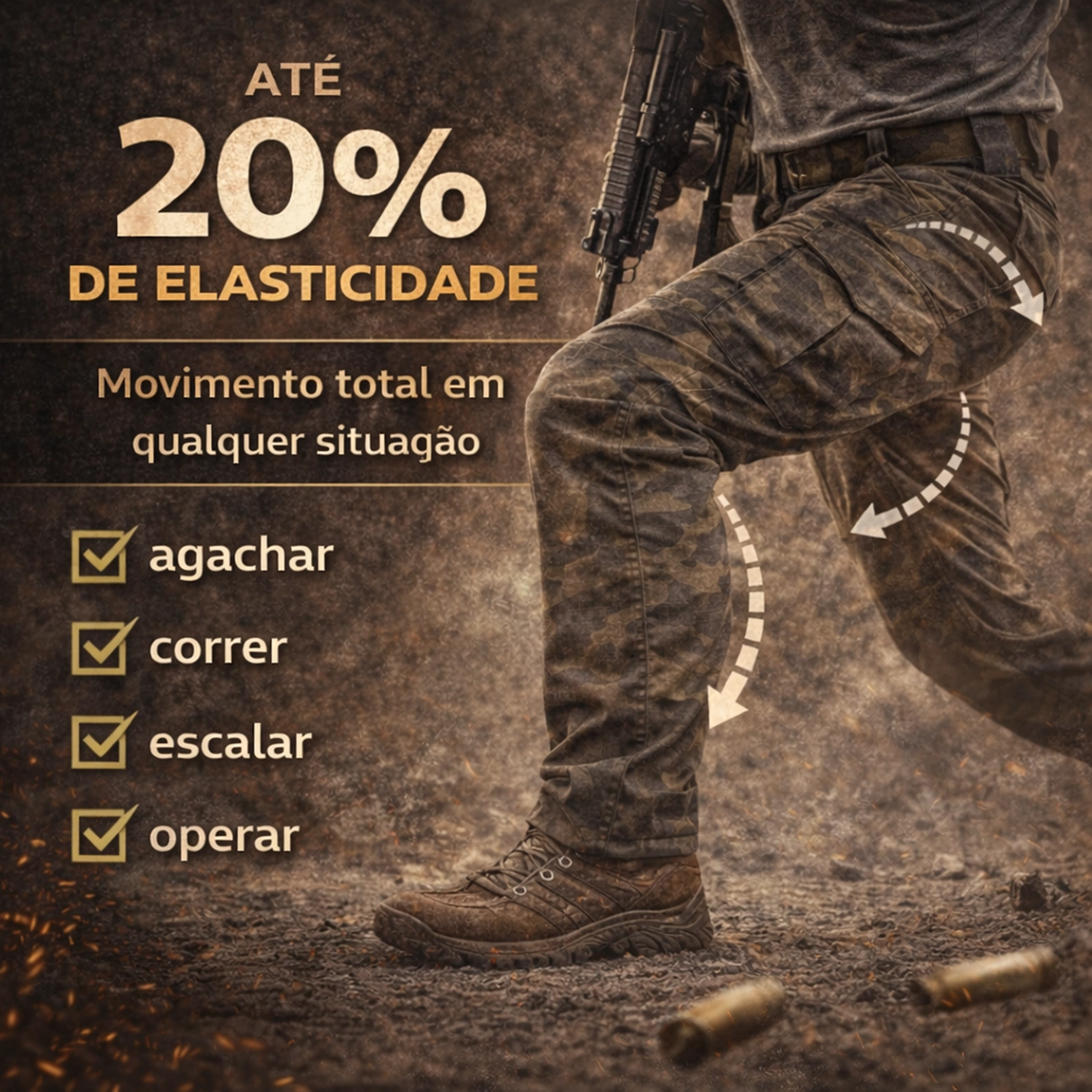 Calça Cargo Tática Flex Prowess – Mobilidade, Resistência e Funcionalidade | Produto Técnico para Revenda - Imagem 5