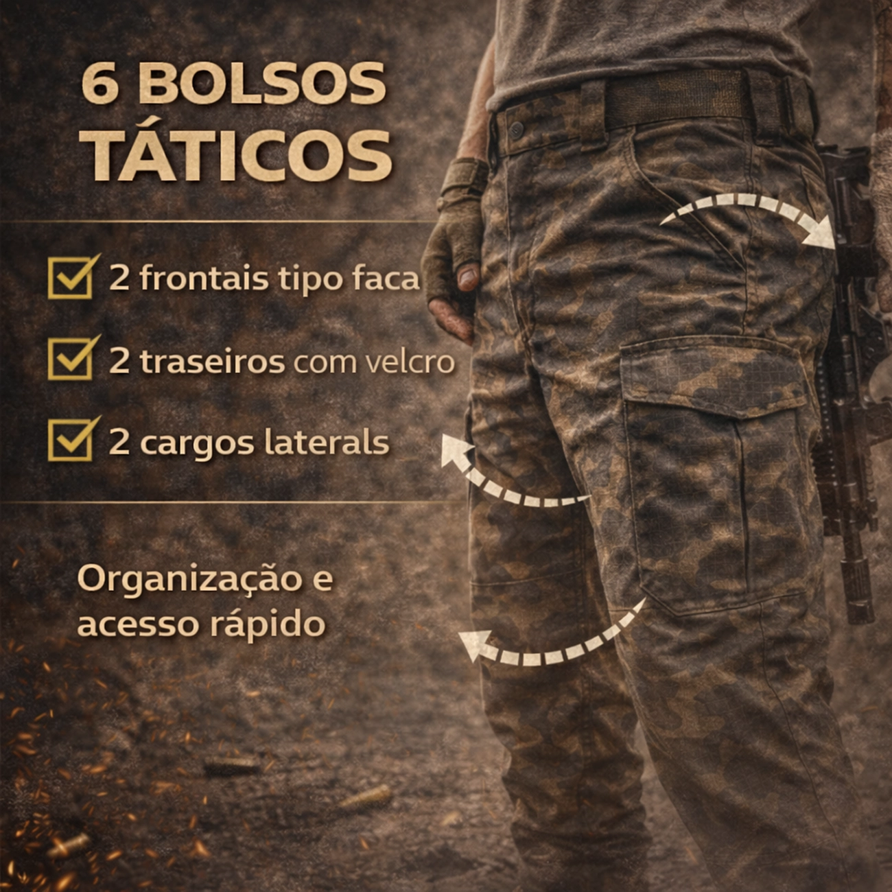 Calça Cargo Tática Flex Prowess – Mobilidade, Resistência e Funcionalidade | Produto Técnico para Revenda - Imagem 6